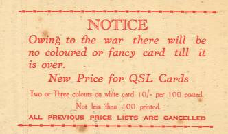 Printing Notice WWII