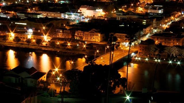 View from Lift Tower, Wanganui City Centre by Night
